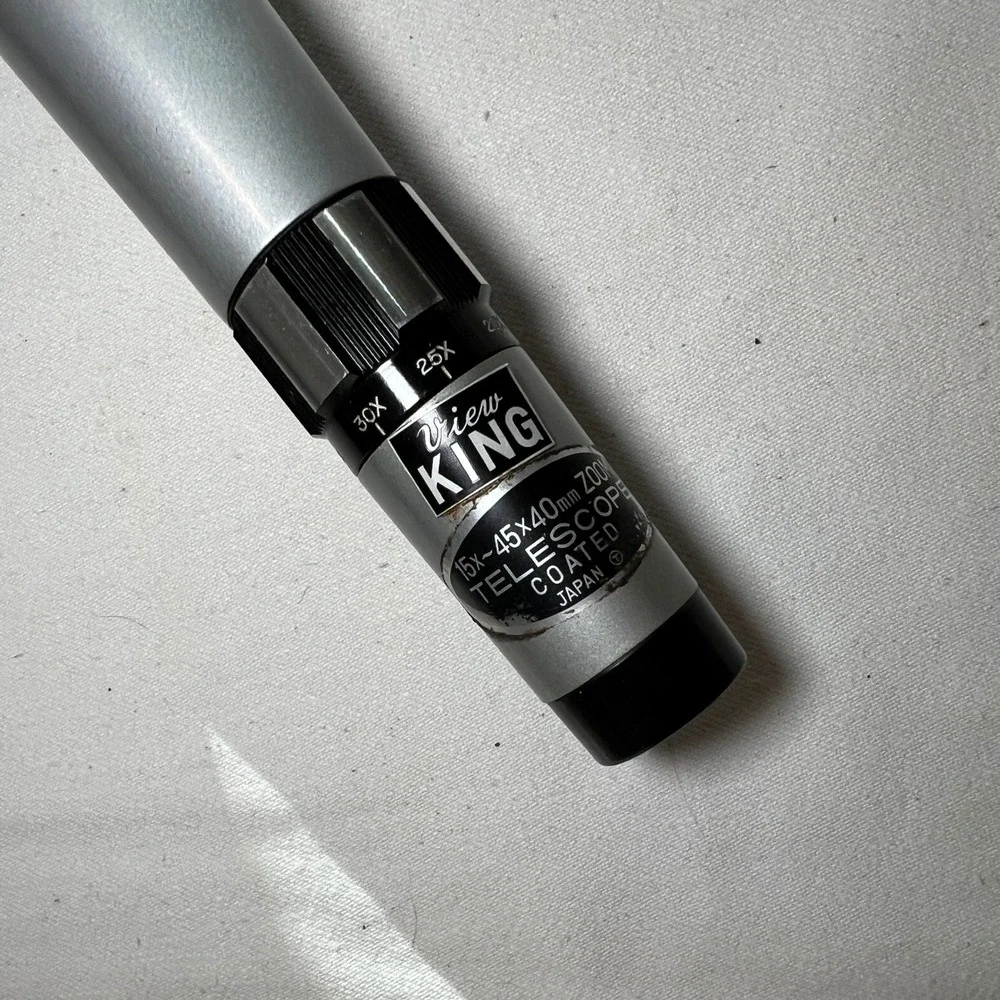VTG 1960s View King‎ Telescope Japanese Silver Zoom 15x-45x40mm COATED JAPAN GUC
